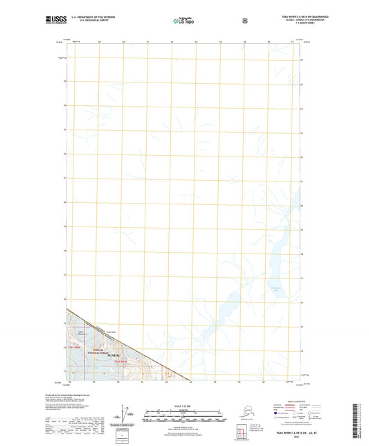 Taku River C-6 OE N SW Alaska US Topo Map Image