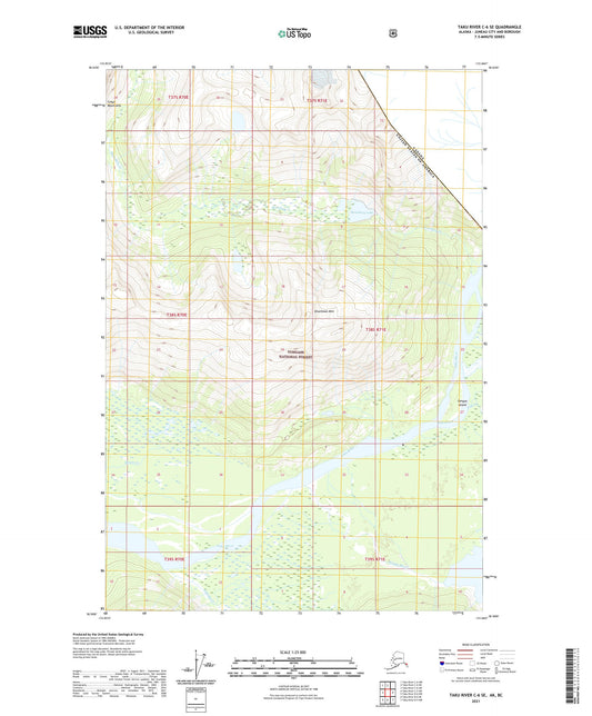 Taku River C-6 SE Alaska US Topo Map Image