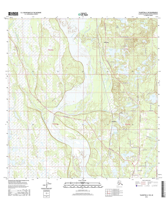 Talkeetna A-1 NE Alaska US Topo Map Image