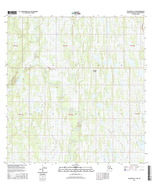 Talkeetna A-1 NW Alaska US Topo Map Image