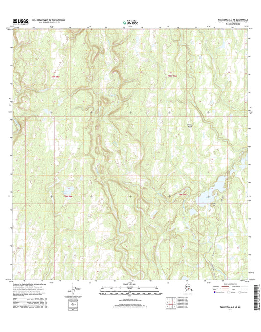 Talkeetna A-2 NE Alaska US Topo Map Image