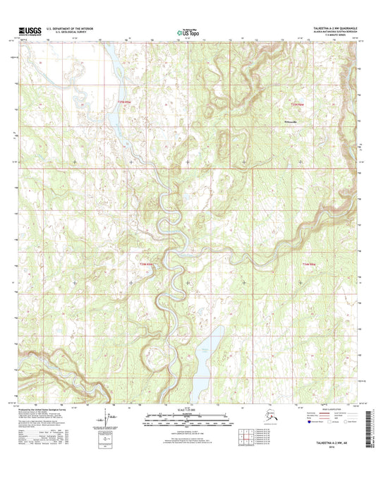 Talkeetna A-2 NW Alaska US Topo Map Image