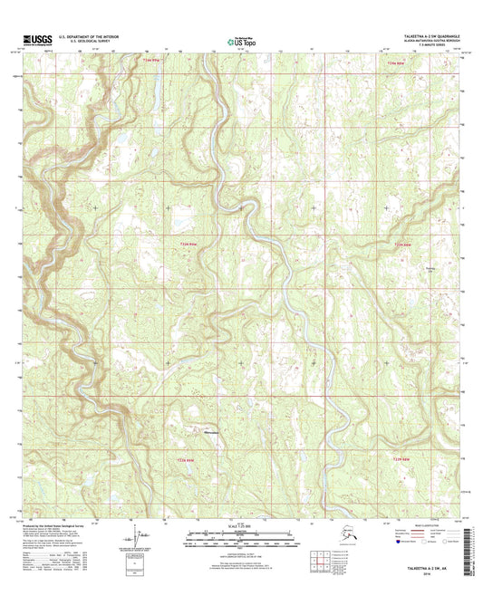 Talkeetna A-2 SW Alaska US Topo Map Image