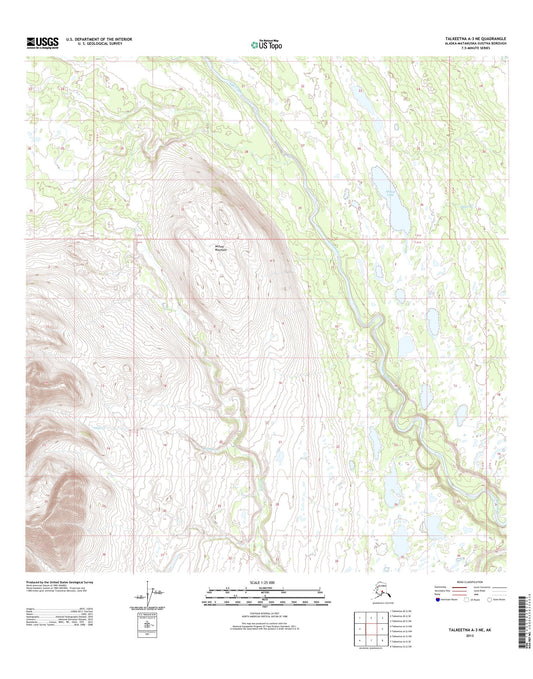 Talkeetna A-3 NE Alaska US Topo Map Image