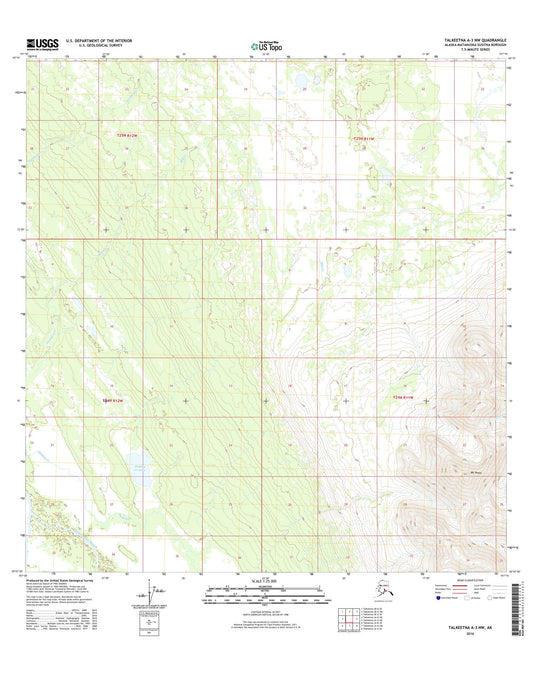 Talkeetna A-3 NW Alaska US Topo Map Image