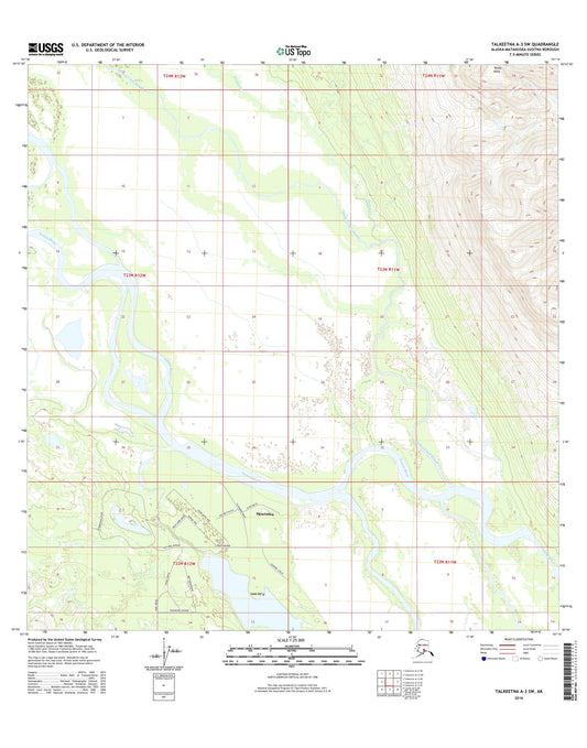 Talkeetna A-3 SW Alaska US Topo Map Image