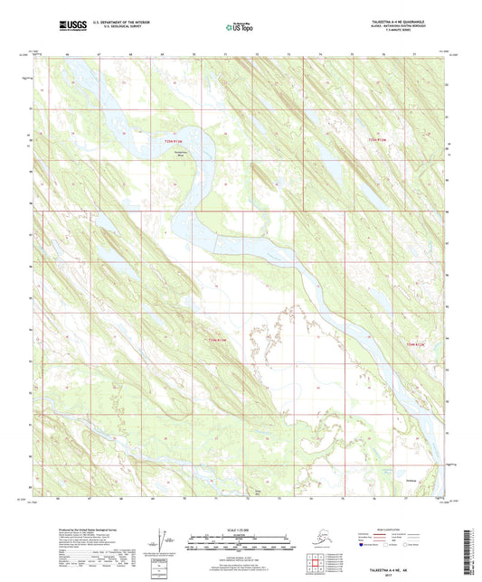 Talkeetna A-4 NE Alaska US Topo Map Image