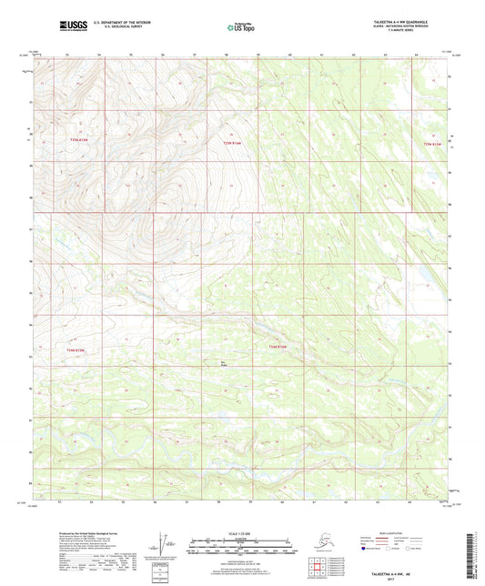 Talkeetna A-4 NW Alaska US Topo Map Image