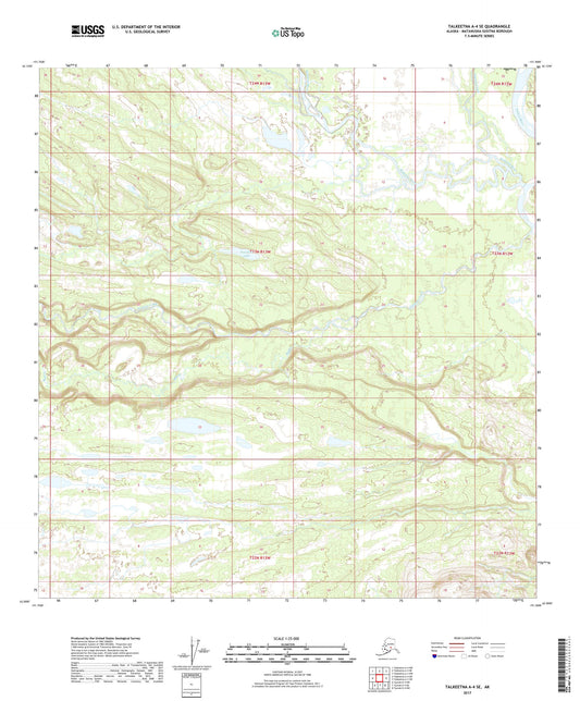 Talkeetna A-4 SE Alaska US Topo Map Image