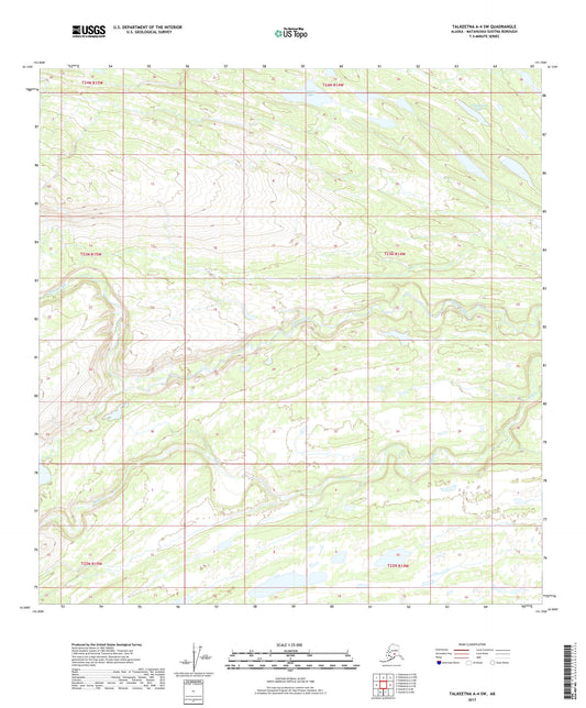 Talkeetna A-4 SW Alaska US Topo Map Image