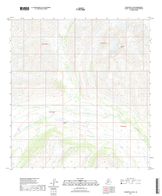 Talkeetna A-6 NW Alaska US Topo Map Image