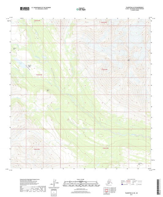 Talkeetna A-6 SE Alaska US Topo Map Image
