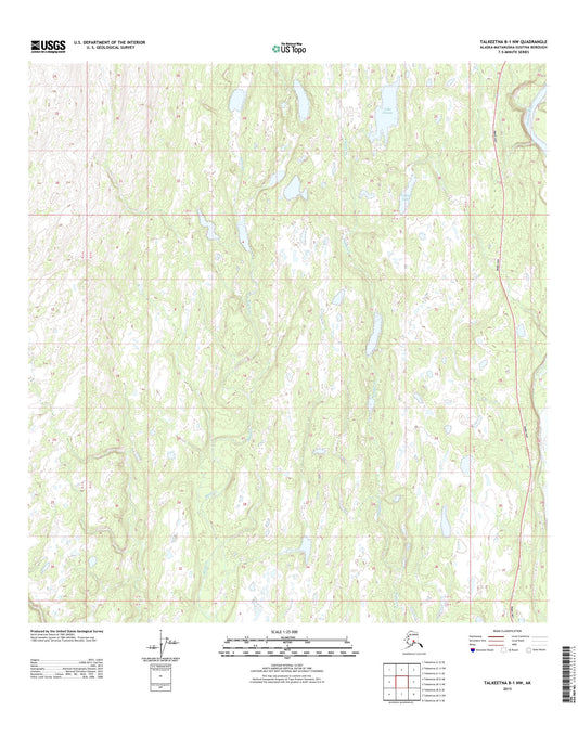Talkeetna B-1 NW Alaska US Topo Map Image
