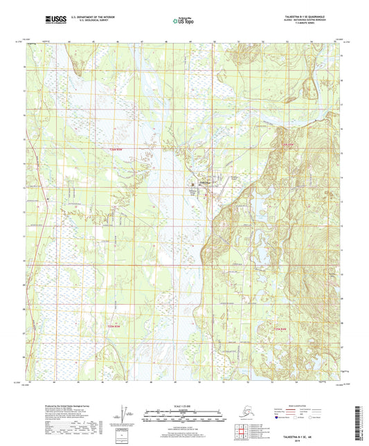 Talkeetna B-1 SE Alaska US Topo Map Image
