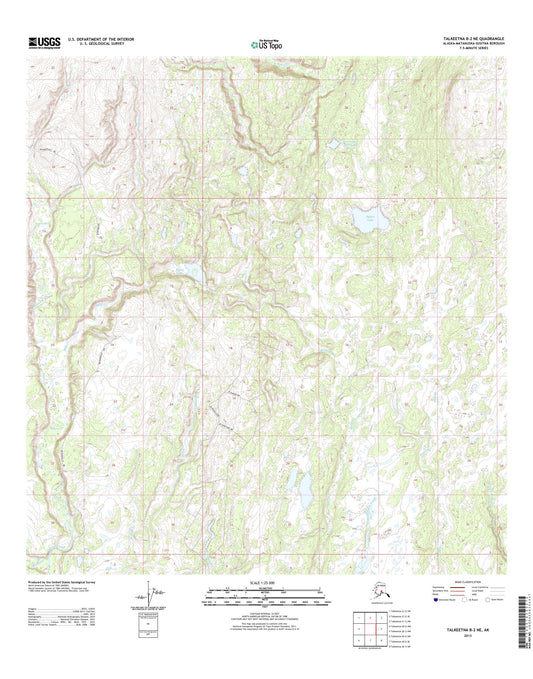 Talkeetna B-2 NE Alaska US Topo Map Image
