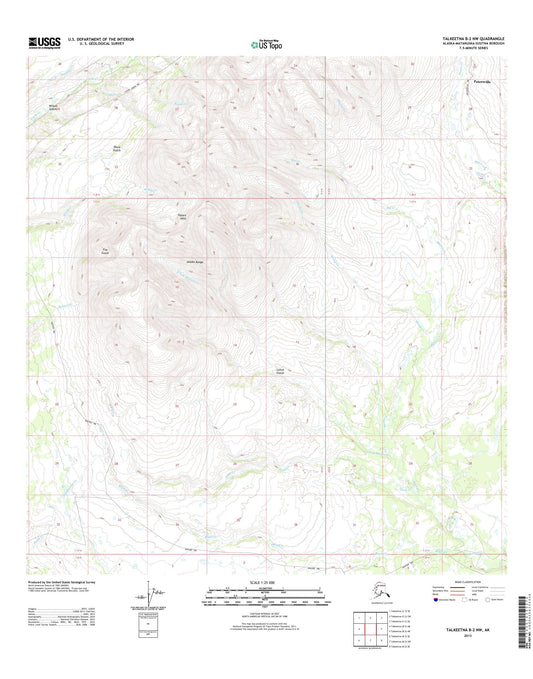 Talkeetna B-2 NW Alaska US Topo Map Image