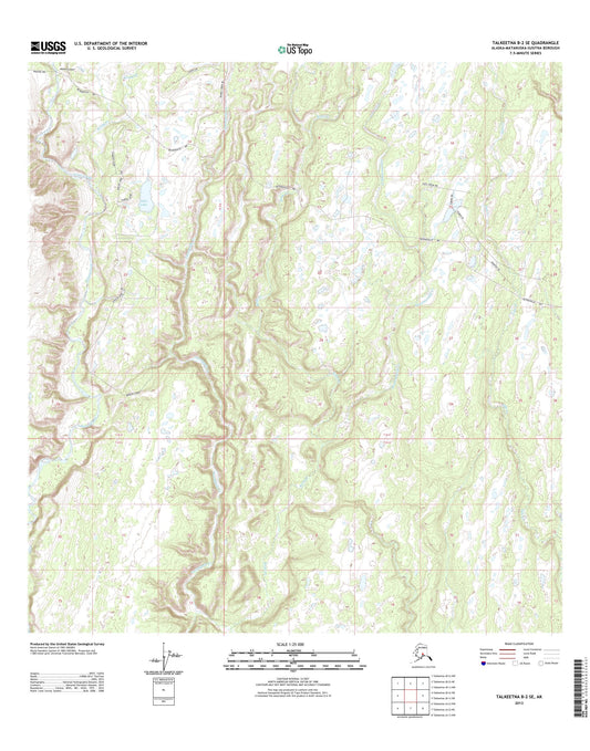 Talkeetna B-2 SE Alaska US Topo Map Image