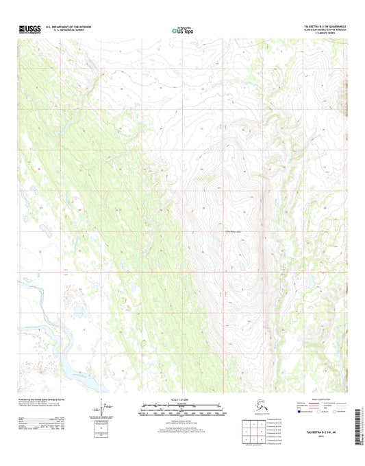 Talkeetna B-2 SW Alaska US Topo Map Image