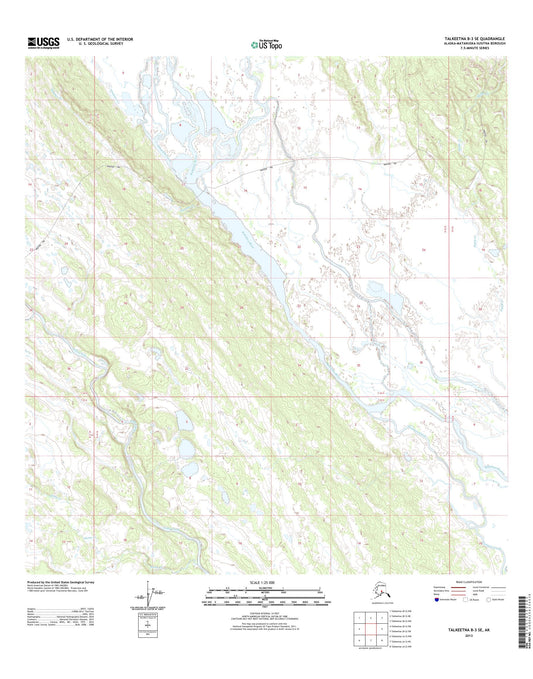 Talkeetna B-3 SE Alaska US Topo Map Image