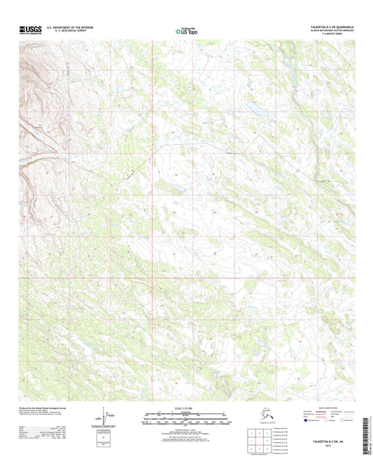 Talkeetna B-3 SW Alaska US Topo Map Image