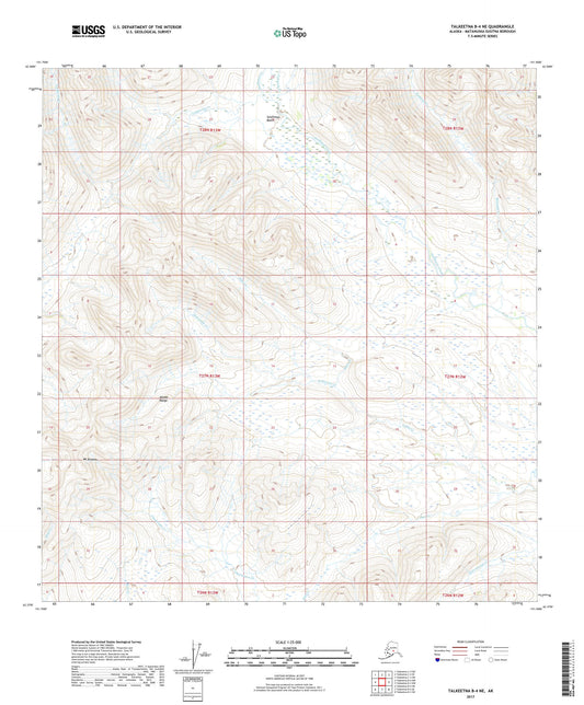 Talkeetna B-4 NE Alaska US Topo Map Image