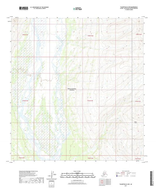 Talkeetna B-4 NW Alaska US Topo Map Image