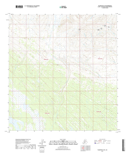 Talkeetna B-4 SE Alaska US Topo Map Image