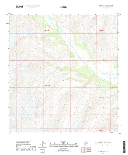 Talkeetna B-5 NW Alaska US Topo Map Image