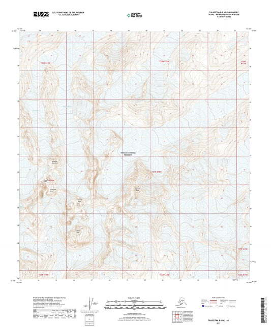 Talkeetna B-6 NE Alaska US Topo Map Image