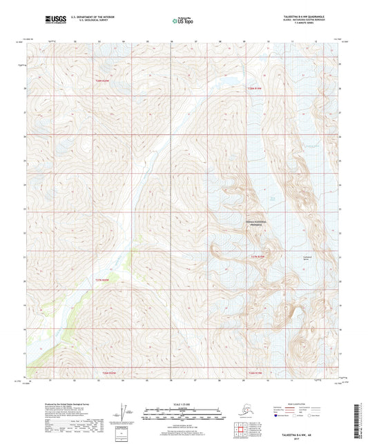 Talkeetna B-6 NW Alaska US Topo Map Image