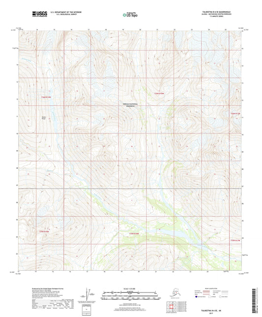Talkeetna B-6 SE Alaska US Topo Map Image