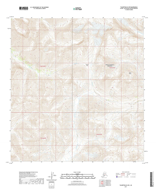 Talkeetna B-6 SW Alaska US Topo Map Image
