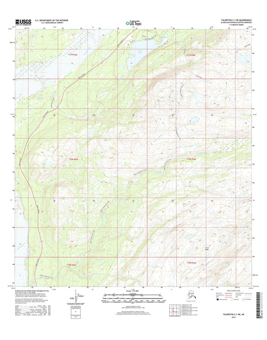 Talkeetna C-1 NE Alaska US Topo Map Image