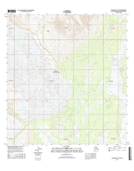 Talkeetna C-1 NW Alaska US Topo Map Image
