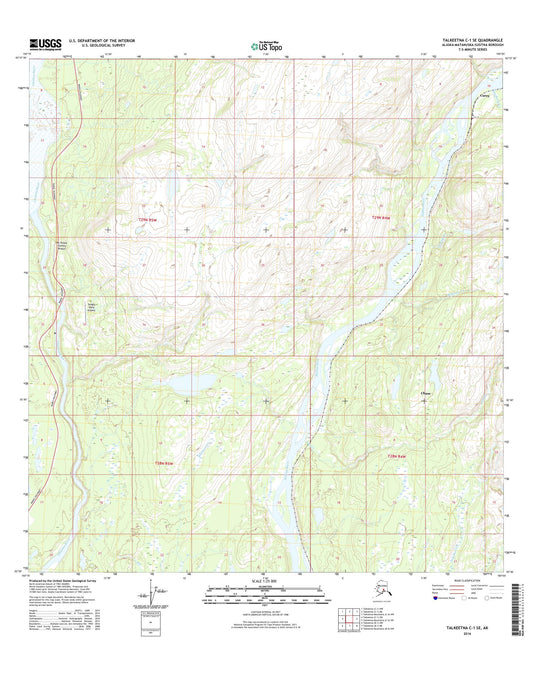 Talkeetna C-1 SE Alaska US Topo Map Image