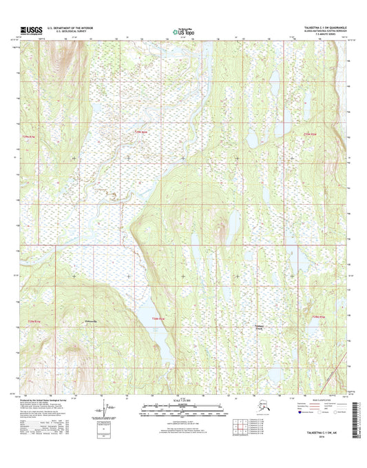 Talkeetna C-1 SW Alaska US Topo Map Image