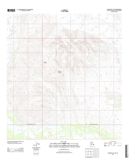 Talkeetna C-2 NE Alaska US Topo Map Image