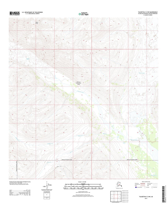 Talkeetna C-2 NW Alaska US Topo Map Image