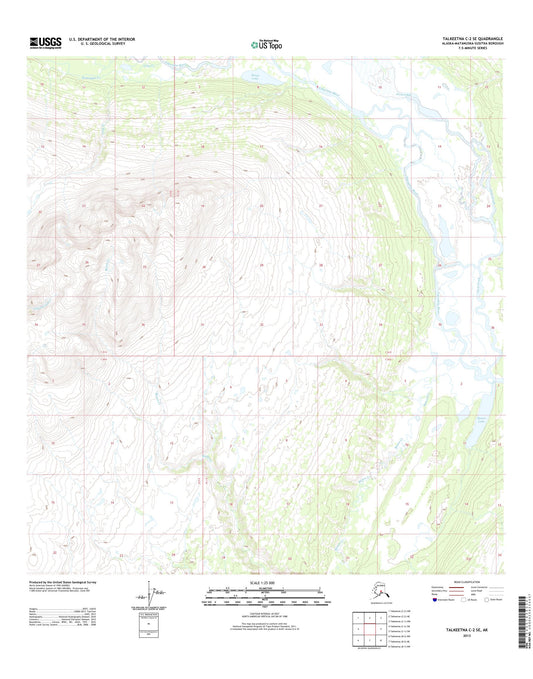 Talkeetna C-2 SE Alaska US Topo Map Image