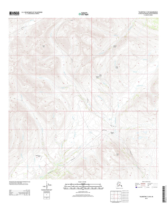 Talkeetna C-2 SW Alaska US Topo Map Image