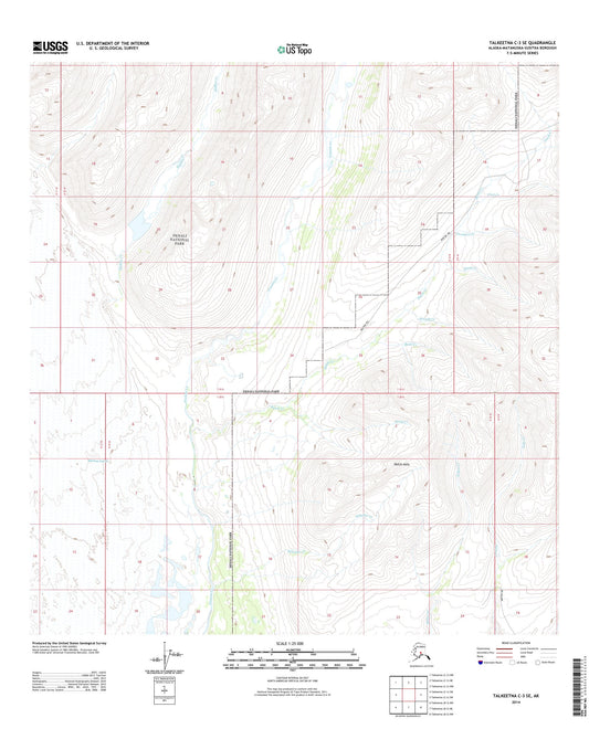 Talkeetna C-3 SE Alaska US Topo Map Image