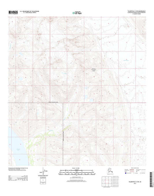 Talkeetna C-3 SW Alaska US Topo Map Image