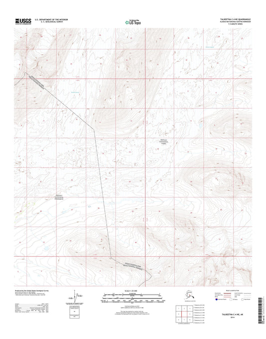 Talkeetna C-4 NE Alaska US Topo Map Image