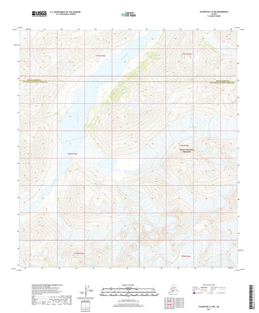 Talkeetna C-5 NW Alaska US Topo Map Image