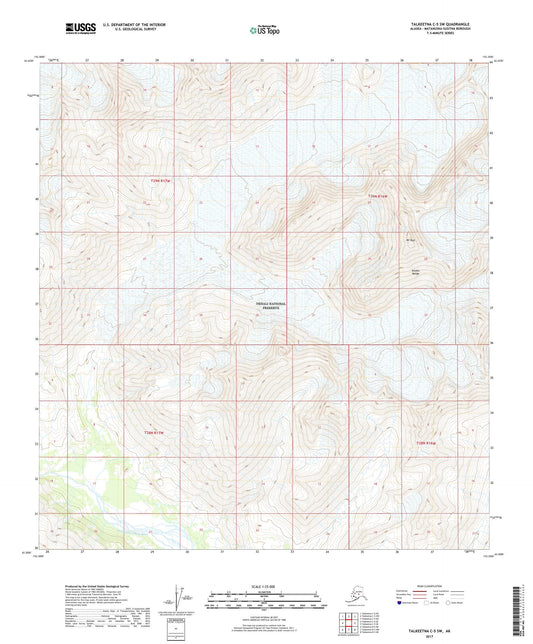 Talkeetna C-5 SW Alaska US Topo Map Image