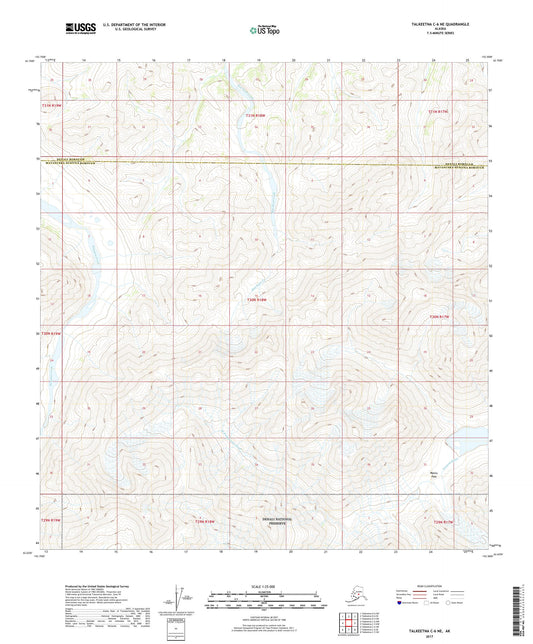 Talkeetna C-6 NE Alaska US Topo Map Image