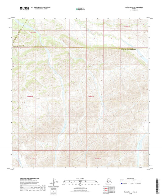 Talkeetna C-6 NW Alaska US Topo Map Image