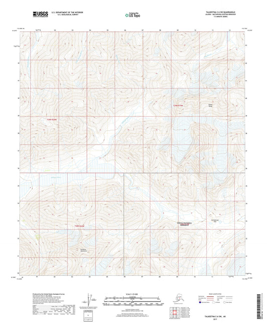 Talkeetna C-6 SW Alaska US Topo Map Image
