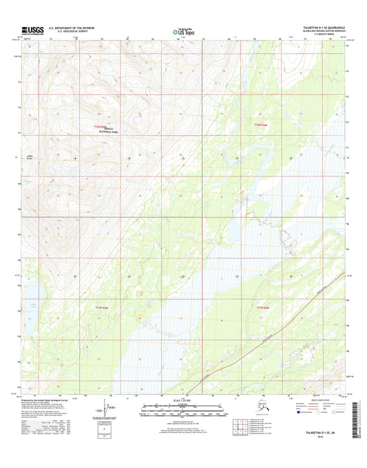 Talkeetna D-1 SE Alaska US Topo Map Image