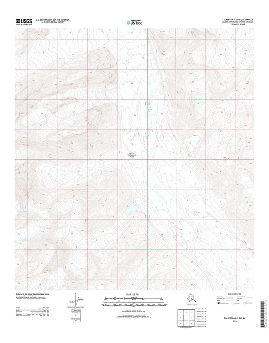 Talkeetna D-2 SW Alaska US Topo Map Image